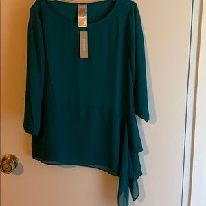 NWT Chico’s Tapestry Teal Top Size 0(2-4) P
